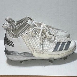 Adidas Boost Ultra Icon 3 Metal MLB Baseball Cleats White Silver B39165 Mens 6